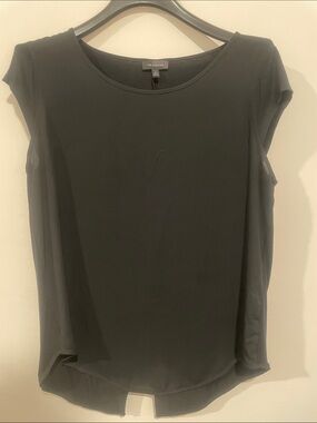 The Limited Black Cap Sleeve Scoop Neck Top